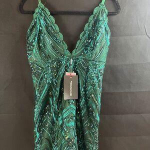 Pretty Little Thing Emerald Dress